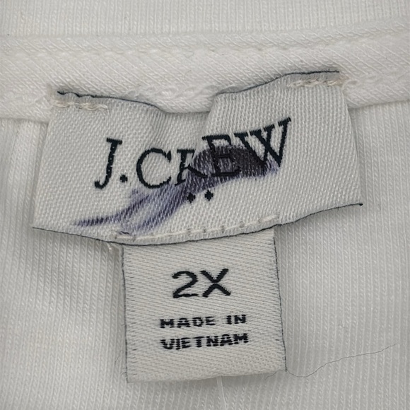 J Crew Factory Long-sleeve ribbed everyday tee in white plus size 2X NWT CA961 - Picture 4 of 9